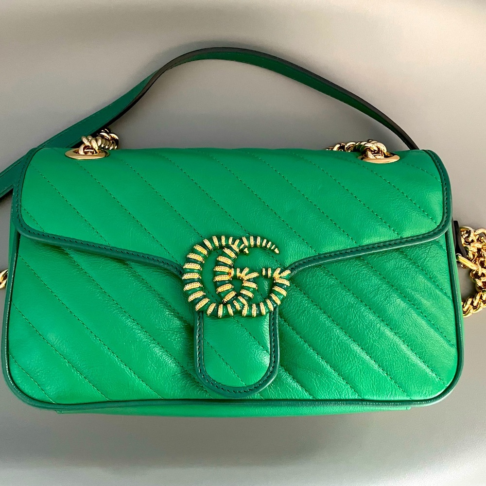 Green Gucci Marmont